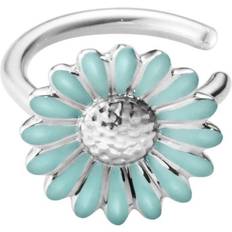 Georg Jensen Jewelry Georg Jensen Sterling Silver Daisy Enamel Flower Ear Cuff Blue/Silver