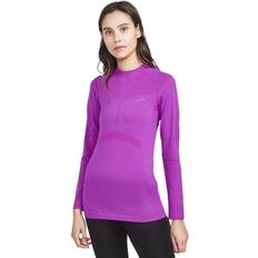 Purple - Women Base Layer Tops Craft Active Intensity Crew Neck Long Sleeve Women