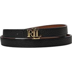 Lauren Ralph Lauren Kleding Lauren Ralph Lauren Reversible Riem Van Leer Met Logo - Zwart