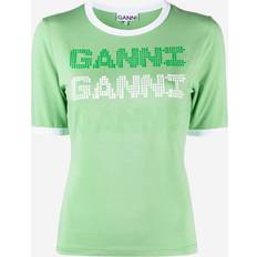 Ganni T-Shirt Woman colour Green