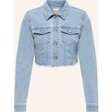 Multicolore - Veste en jean Vestes Only Onlwonder LS Cropped DNM Jacket NOOS - Bleu