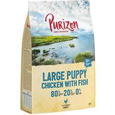 Comida para perros - Peces y Reptiles Mascotas Purizon Large Puppy Frango E Peixe 2 x 12 kg