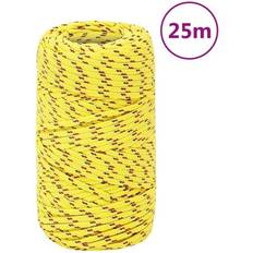 Navigation vidaXL Corde de Bateau Corde de Levage Câble d'Amarrage Ancrage Navire Lignes de Gréement Corde à Linge Jaune 2 mm 25 m Polypropylène