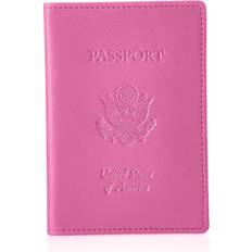 Rosa Passfodral Leather RFID Blocking Passport Travel Document Organizer in 3