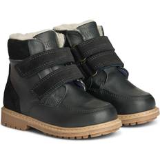 Wheat Velcro Tex Støvle - Black Granite