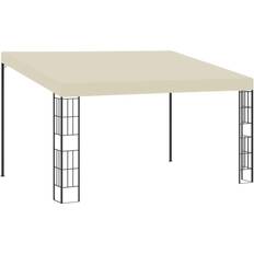 vidaXL Wall-mounted Gazebo 3x4 m Cream Fabric