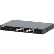 Interrupteurs Intellinet 24-Port Gigabit Ethernet PoE+ Switch with 2 SFP Ports, IEEE802.3af