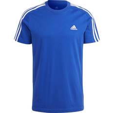 Adidas Homme T-shirts Adidas Essentials Single Jersey 3-Stripes T-Shirt - Bleu