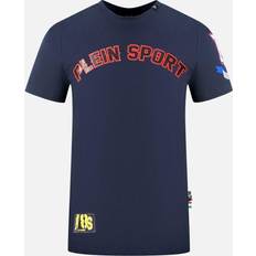 Philipp Plein Sport Multi Colour Logos Navy Blue T-Shirt