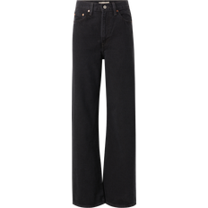 W28 - Women Jeans Levi's Ribcage Wide Leg - Black