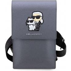 Skuldertaske mobiltelefon tilbehør Karl Lagerfeld Smartphone Skuldertaske & Choupette Sølv