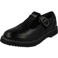 Start-rite Envisage Black Leather Chunky T Bar School Shoes
