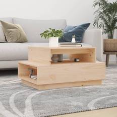 vidaXL 80x55x40,5 massivt fyrretræ Sofabord