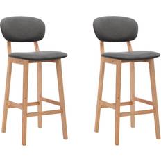 Gris Tabourets de bar vidaXL Tabourets Lot De 2 Gris Foncé 289368 Tabouret de bar 2pcs