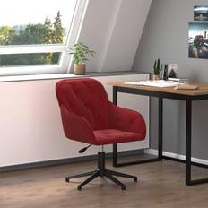 Chaises de bureau vidaXL Pivotante Rouge Bordeaux Chaise de bureau