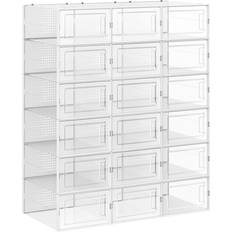 Songmics Stackable Storage Boxes 12-Pack Shoe Rack