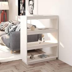 vidaXL 80x35x103 massivt fyrretræ Bogreol