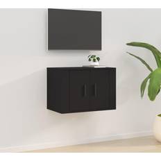 vidaXL Wall Mounted Cabinet Black 57 x 34.5 x 40 cm TV Bench