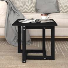 Tall / Furu Soffbord vidaXL svart massivt furu Soffbord 50x50cm