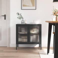 Steel Sideboards vidaXL Schwarz 70 x 35 x 70 cm Sideboard