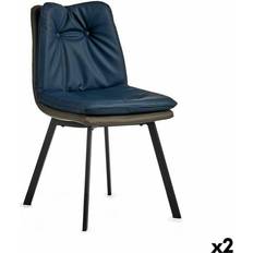 Gift Decor Stylish Blue Black Grey Steel Set 62 x 85 x 47 cm Armchair