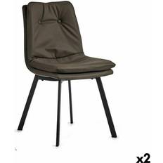 Gift Decor Stylish Black And Grey Steel 62 x 85 x 47 cm Set Of 2 Armchair