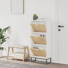 Portascarpe vidaXL white Cabinet Engineered Wood Shoe Rack