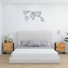 vidaXL 2 massivt akacietræ Sengebord