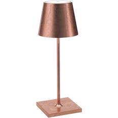 Zafferano Zafferano Poldina Pro 11.8 Inch Mini Cordless Rechargeable Copper Leaf Table Lamp