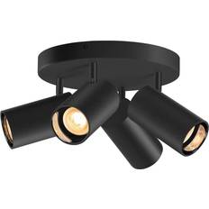 SLV Asto Tube Black Ceiling Flush Light 25cm