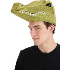 Animaux Chapeaux Alligator Plush Costume Hat Accessory Green/White