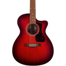 Guild Akustiska gitarrer Guild OM-240CE Orchestra Acoustic-Electric Oxblood Burst