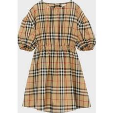 Burberry Klänningar Burberry Girls Cotton Check Dress - Beige