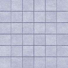 Tiles The Tile Life Quell 2x2 Blue Matte Porcelain Grid Mosaic Tile