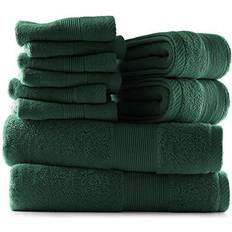 Green Bath Towels Hearth & Harbor 100% Cotton Set ; 2 Hunter Bath Towel Green