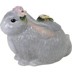 Gray Biscuit Jars Certified International Sweet Bunny 3-D 64-ounce Cookie Biscuit Jar