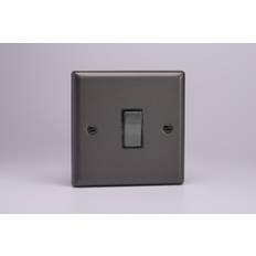 Grey Timers Varilight 1-Gang 20A Double Pole Rocker Switch in Graphite 21