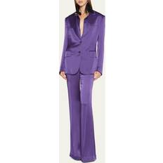 Tom Ford Double-breasted Satin Blazer - Purple