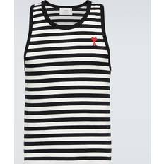 Tank Tops Ami Paris Striped Cotton Top