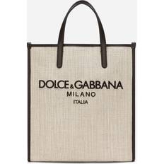 Herre Tote Bag & Shopper tasker på tilbud Dolce & Gabbana Shopper Taske Med Logo Beige