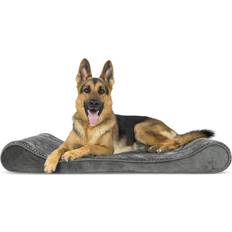 FurHaven Minky Plush & Velvet Luxe Lounger Orthopedic Dog Bed Jumbo