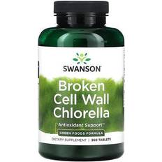 Vitaminer & Kosttilskud Swanson Chlorella Brudt Cellevæg 360 Tabletter