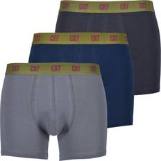 CR7 3-Pack Classic Logo Boxer Trunks, Grey/Blue