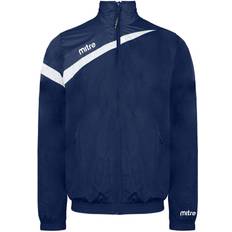 Mitre long sleeve zip up graphic logo navy/white mens polarize fleece jacket