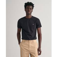 Gant Herr Överdelar Gant Herr Slim fit Shield T-shirt Svart