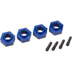 Fjernstyret legetøj Traxxas Aluminium 12mm Wheel Hex Hubs Blue Anodized 4 TRX8269X