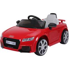 Battery car kids Aosom 6V Audi TT RS Kids Licensed Ride On Car Toy Battery Powered High/Low Speed with Headlight Music and Remote Control Red