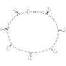 Anklets A&M Sterling Silver 10" Moon Anklet Silver