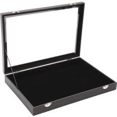 Gray Jewelry Juvale Black velvet jewelry display case, rings, bracelet, necklace organizer