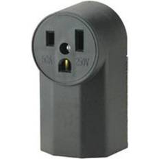 Eaton Electrical Cables Eaton Cooper Wiring 1252 3-Wire Surface Ground Receptacles 50-Amp Black